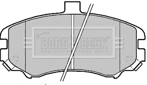 BORG & BECK stabdžių trinkelių rinkinys, diskinis stabdys BBP2203